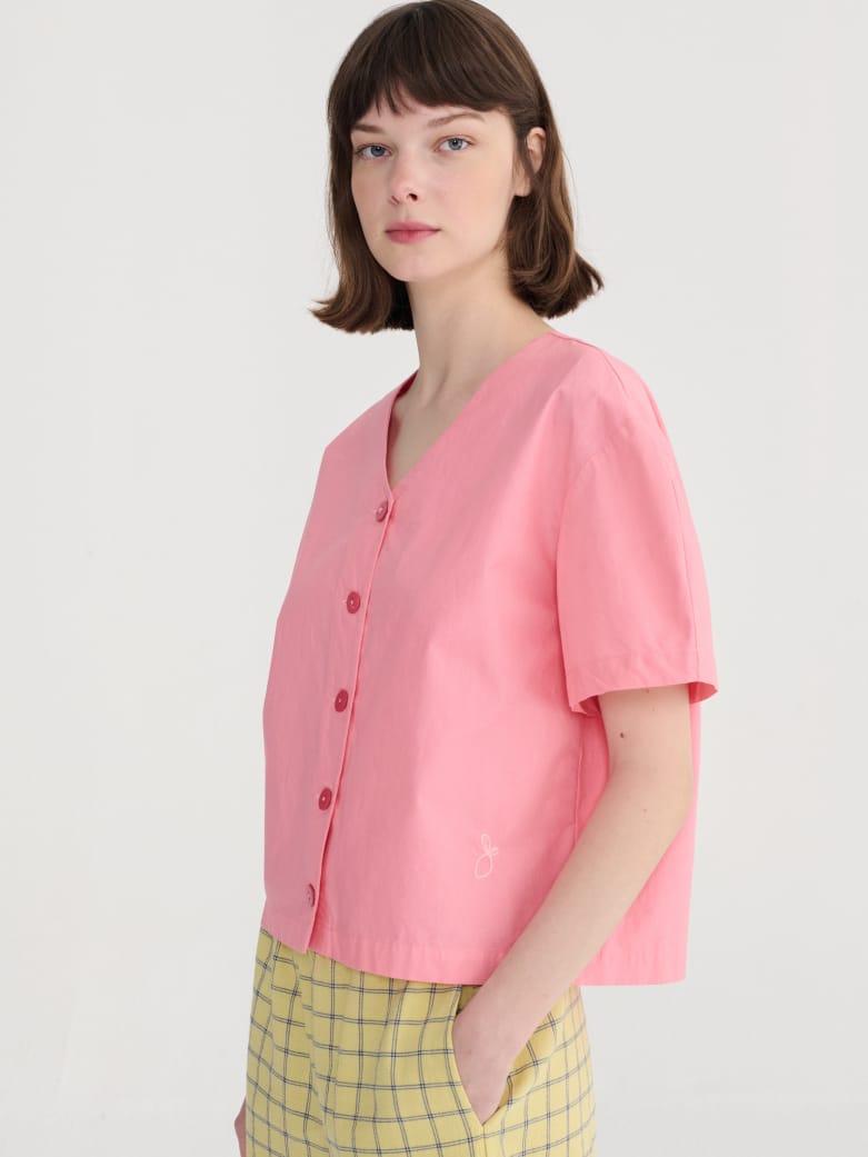 Bobo Choses Paper Touch Cropped Blouse Bluse Damen rosa